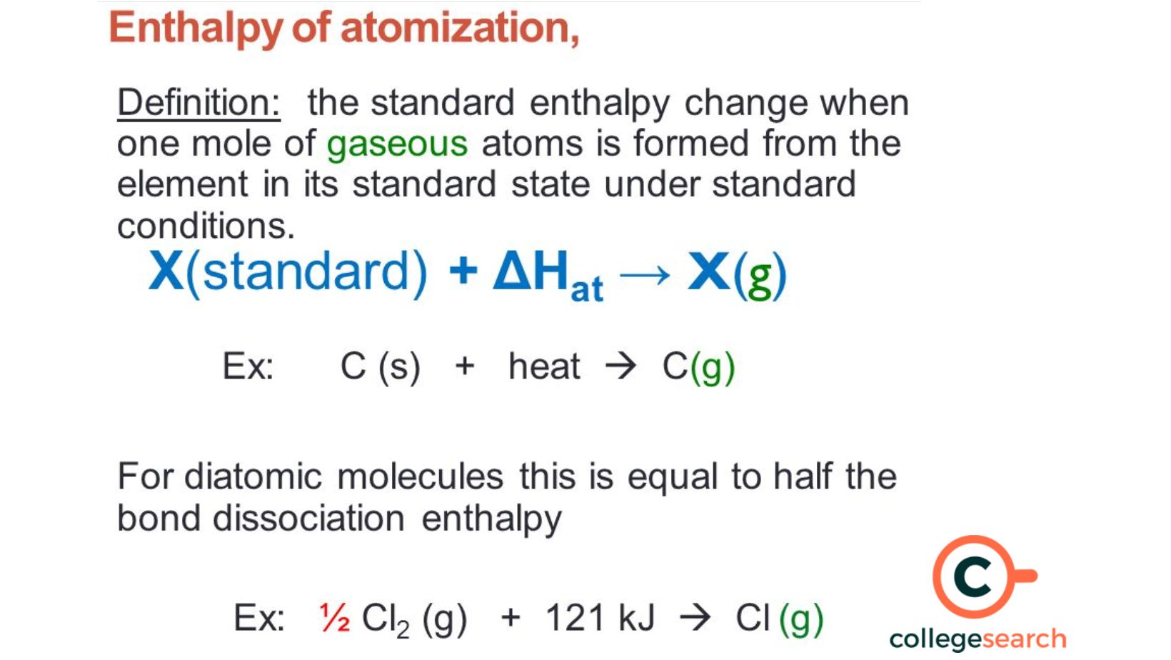Enthalpy of Atomisation: Definition, Importance, and Examples