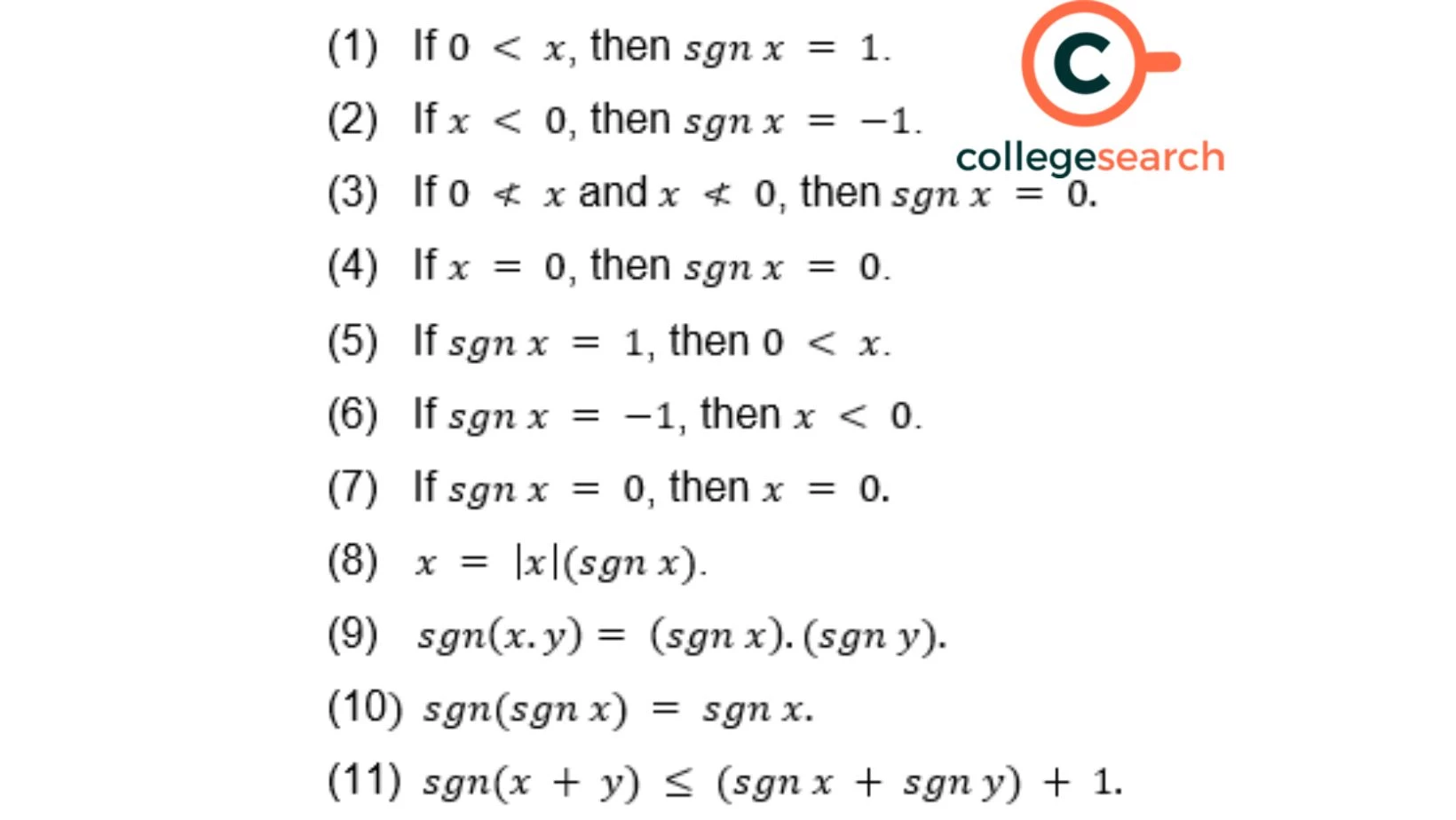 Signum Function: Definitions, Examples, Properties, Domain, Graph, and ...