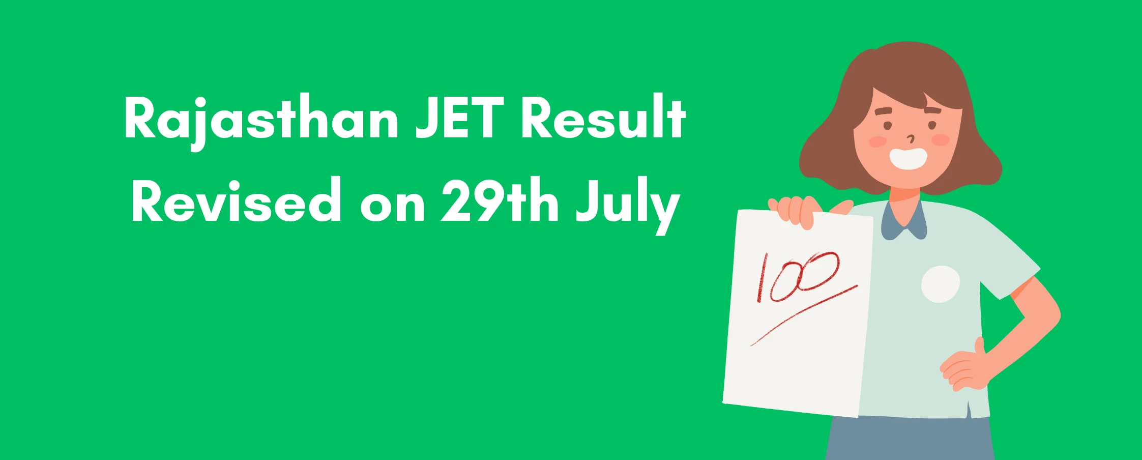 Rajasthan JET Result Revised on 29th July