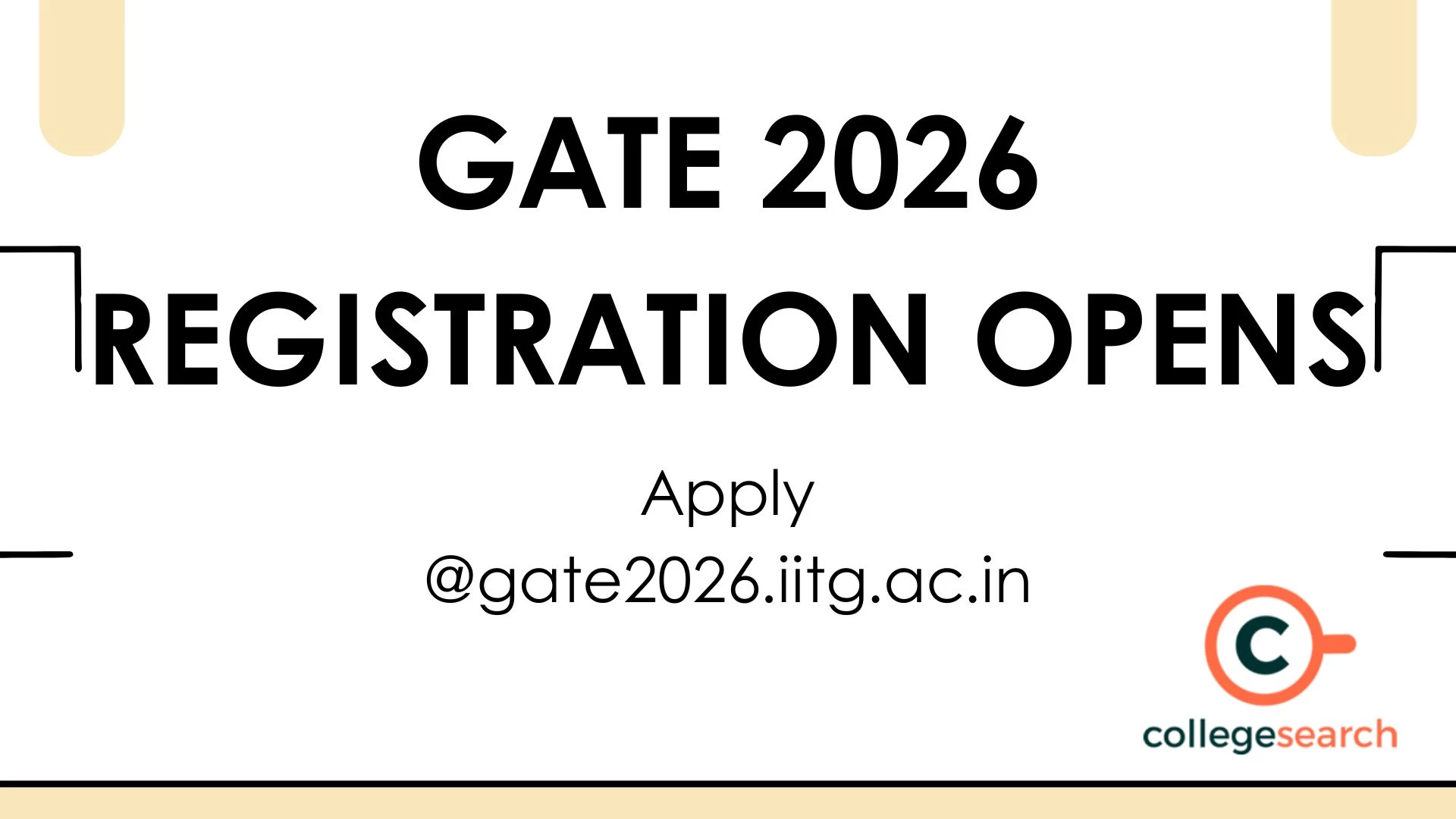 GATE 2026 Registration Started, Direct Link, and Registration Fees